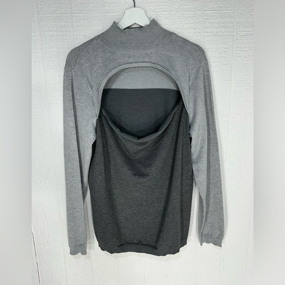 NWT Eloquoii peek a boo knit two tone sweater size 18/20 - Picture 1 of 8